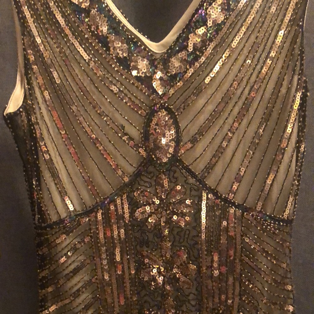 Glam up sparkle for holidays/ special occasion. Vintage Gatsby-inspired dress - Picture 4 of 12